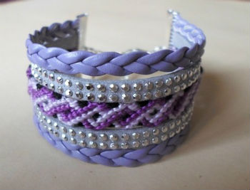 Bracelet manchettes Lilas