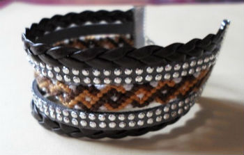 Bracelet manchettes marron