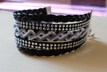 Bracelet manchettes noir