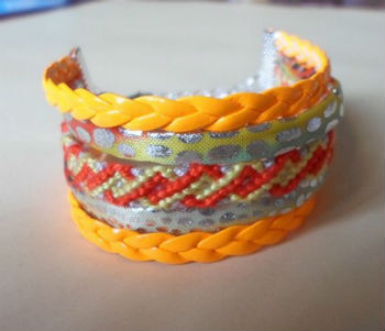Bracelet manchettes orange