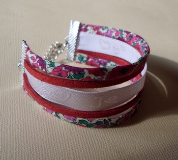 Bracelet manchettes rouge 1
