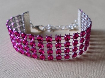 Bracelet STRASS Fuschia