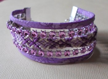 Bracelet manchettes violet